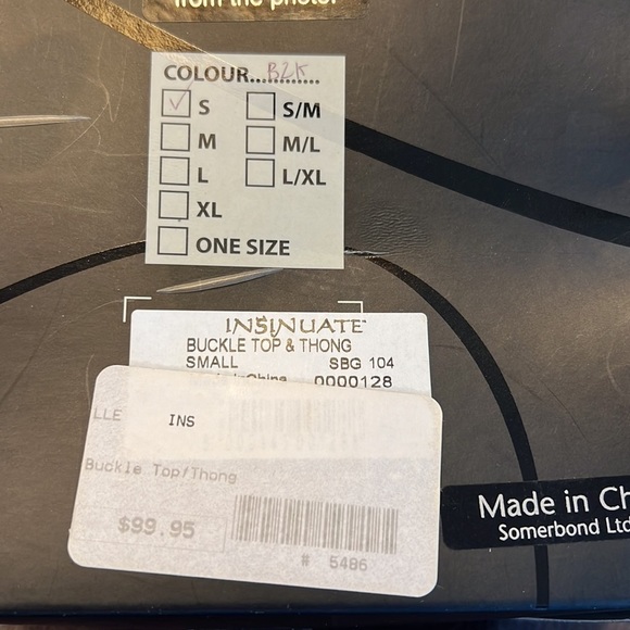 Insinuate • Buckle Top & Thong Black Set - Picture 3 of 12